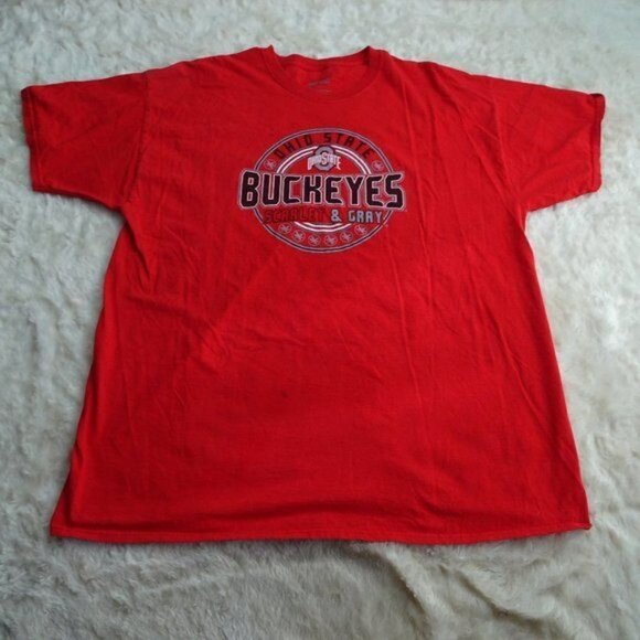 NCAA Ohio State Buckeyes Red T-Shirt Size 2XL - Picture 1 of 6